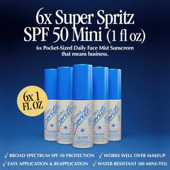 VACATION fine mist closeup demonstrating even spray for quick facial coverage