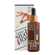 VACATION bottle front packaging showing SPF 50 protection and bronzing benefits