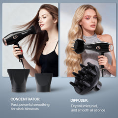 VAGARY concentrator nozzles attached focusing airflow for faster blowouts and smoothing