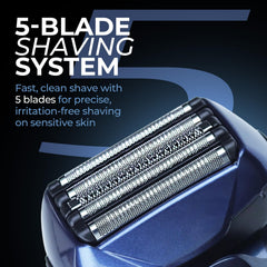 VALLNEI installed on Panasonic shaver head demonstrating easy tool-free swap