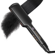 VANESSA PRO front view of 2-inch flat iron showing wide plates and sleek design