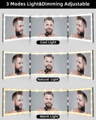 Vanexiss in use during self haircut demonstrating clearer back-of-head visibility