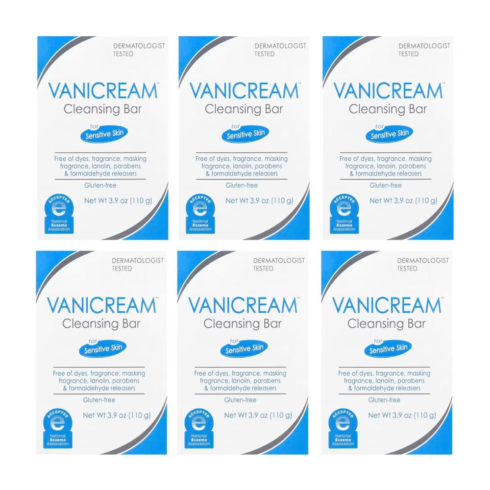 Vanicream front packaging showing unscented cleansing bar and size benefit
