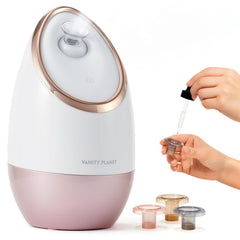 Vanity Planet Aira front view showing rose gold finish and sleek design benefit: elegant countertop display