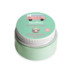 VanMan’s Pearl Eye Cream front jar showing simple packaging and easy use