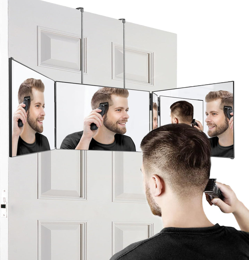 Vanmirr front view trifold mirror showing full 360-degree visibility benefit