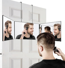 Vanmirr front view trifold mirror showing full 360-degree visibility benefit