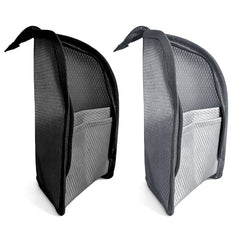 VANNMESTER front view of black and gray bag set showing compact design and color contrast