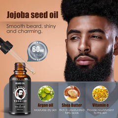 Varolan beard balm open jar showing texture for softening and light hold