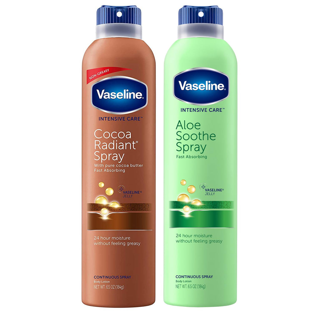Vaseline Cocoa Radiant front view showing bottle and cocoa scent for deep hydration