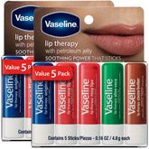 Vaseline front packaging showing two five-pack boxes and total ten tubes for convenience