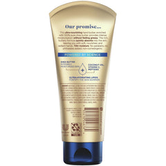 Open tub texture of Vaseline Radiant X hand butter highlighting a rich shea-infused feel for softness