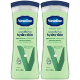 Vaseline front packaging showing product and gentle aloe scent benefits