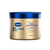 Vaseline Radiant X front jar showing packaging and volume benefit