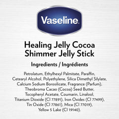 Vaseline shimmer stick application detail delivering targeted radiance
