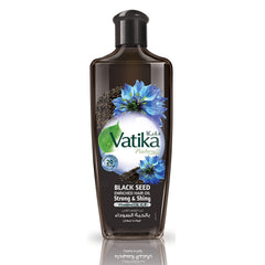 Vatika Naturals bottle front view showing product and size benefits