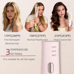 VAV curler in hand to show size and ergonomic grip for comfortable use