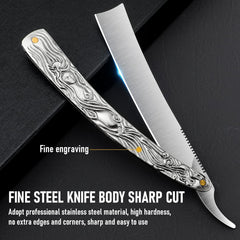 VCXOX razor blade closeup highlighting hardened edge for lasting sharpness