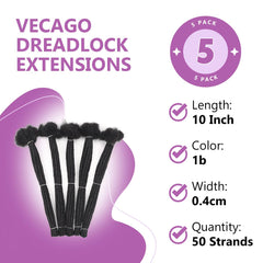 Vecago close-up texture of 1B human hair loc showing natural softness