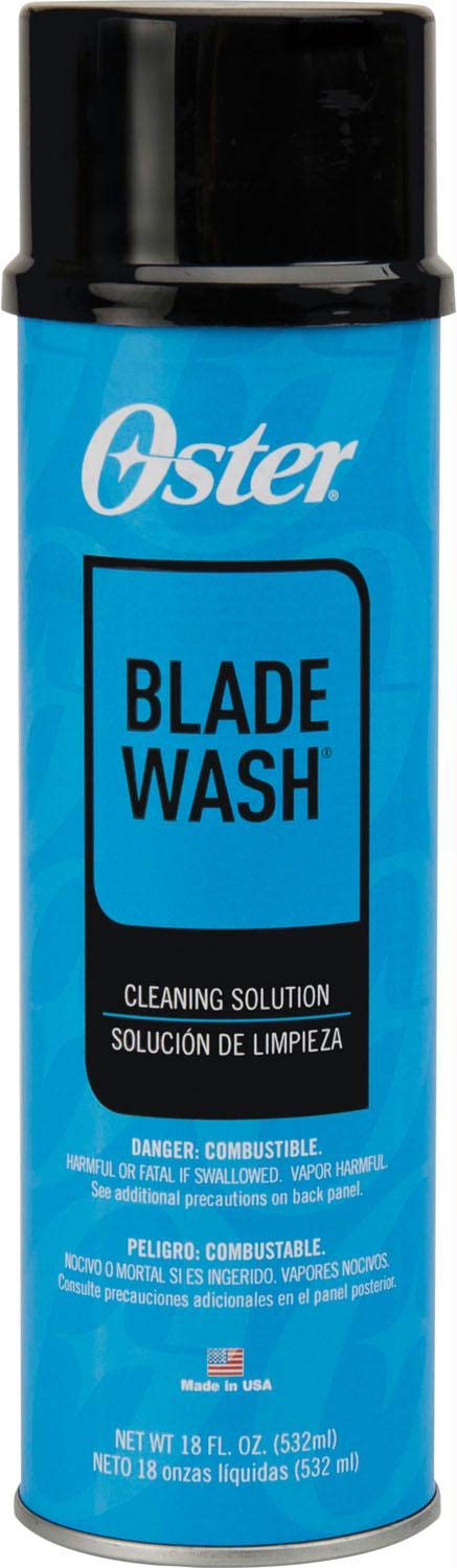 Veeiid Oster blade wash front bottle showing label and 18-ounce size for easy refills