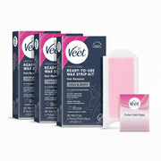 Veet front packaging showing wax strips and benefits for smooth skin