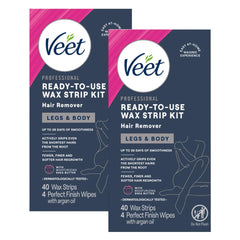 Veet front packaging showing kit contents and quick benefit