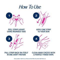 Veet close-up of wax strip texture demonstrating improved hair grip