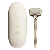 VEGAMOUR dermaroller front view showing sleek handle and head for easy grip