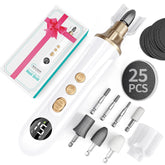 Velnail front view of the full electric manicure pedicure kit, clear layout benefit