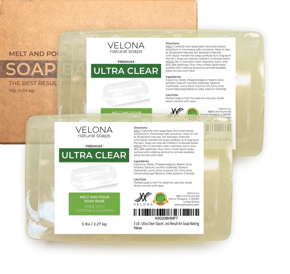 velona front packaging 10 lb block showing product and weight with clear benefits
