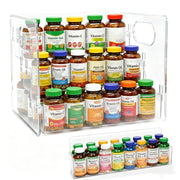 VeloZap front view of clear 3-tier organizer showing visibility benefit