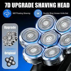 Velurie close-up of stainless steel blades and double-layer mesh for safer closer shaves