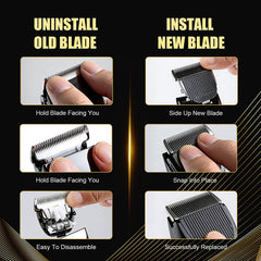 Velurie blade next to a coin for scale, compact cartridges offering long-lasting value