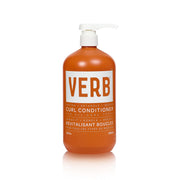 VERB front bottle view shows 32 fl oz size and clear curl benefits