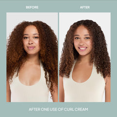 VERB applying curl cream to damp hair showing ease of distribution benefit