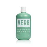 VERB front packaging of 16 oz dandruff shampoo showing bottle and branding benefits