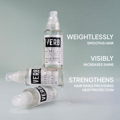 VERB oil texture on hand demonstrating lightweight, non-greasy finish