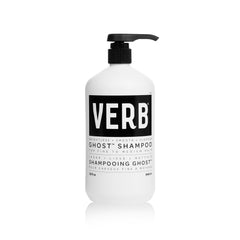 VERB Ghost shampoo front pump bottle showing size and ease