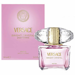 Versace Bright Crystal close-up of cap and atomizer highlighting quality finish and control benefit