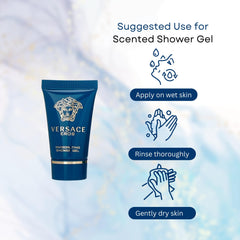 Versace Eros perfumed after-shave balm open tube showing moisturizing, soothing benefit