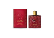 Versace Eros Flame front bottle showing iconic logo and bold design for confident wear