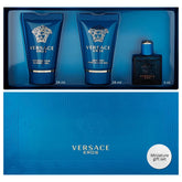 Versace Eros mini gift set front view showing bottles and box for confident gifting