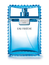 Versace Man front packaging shows brand and elegant design, conveys premium freshness