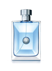 Versace bottle front view showing label and elegant design benefit: clear brand presentation