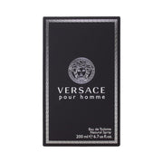 Versace Pour Homme front bottle showing elegant design and easy grooming benefit