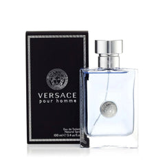 Versace Pour Homme spray in hand demonstrating easy application and daily convenience