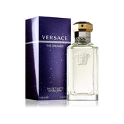 Versace The Dreamer front bottle showing label and elegant glass, highlights Versace branding benefit