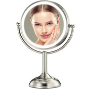 VESAUR front view in pearl nickel showing elegant finish and bright LED benefit