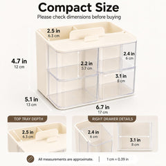 Vesicolea top compartments and phone groove for hands-free styling