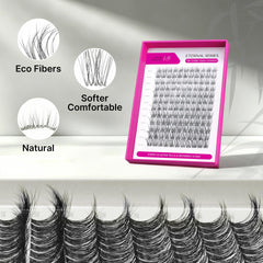 VEYESBEAUTY clusters held in hand to show compact size and easy placement
